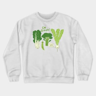 Go Green! Kawaii Cute Vegetables | Veggie Lover's Crewneck Sweatshirt